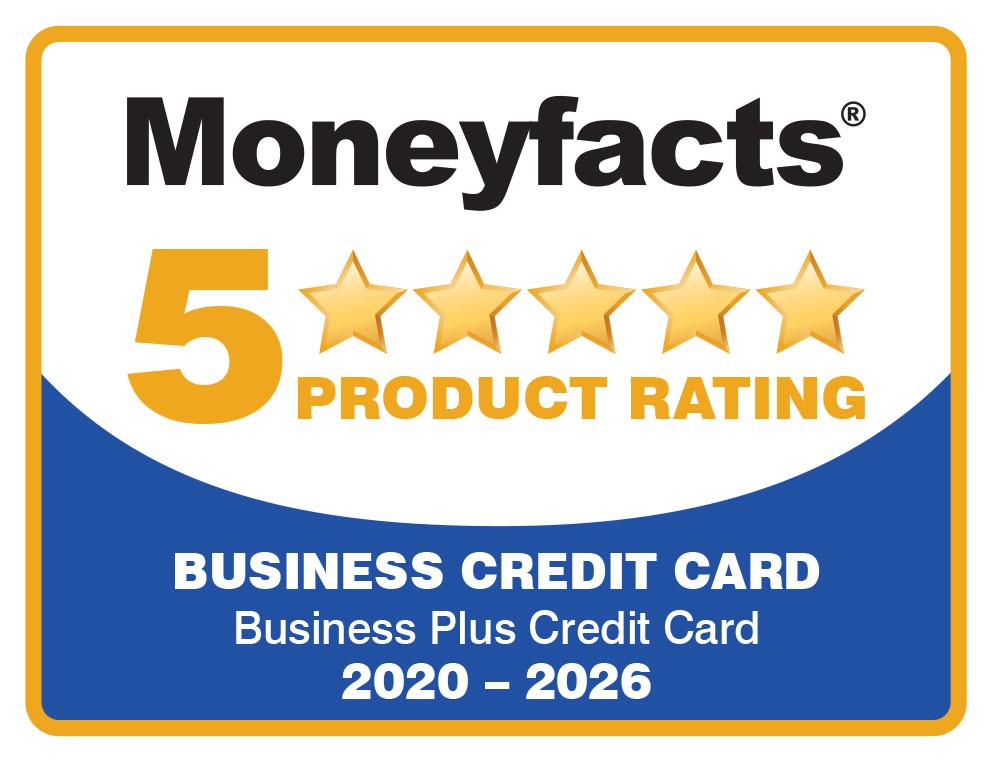 Moneyfacts award - Business Plus Credit Card 2020-2026