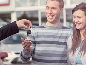 Man and woman with keys