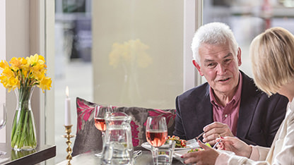 Couple at restaurant