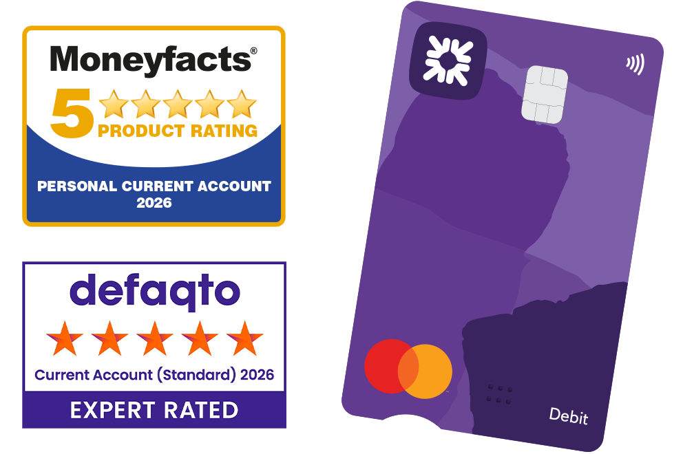 5 star MoneyFacts and Defaqto 2026 logos