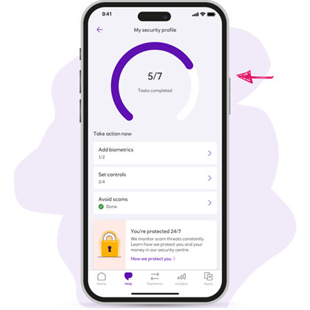 My Security Profile home screen 