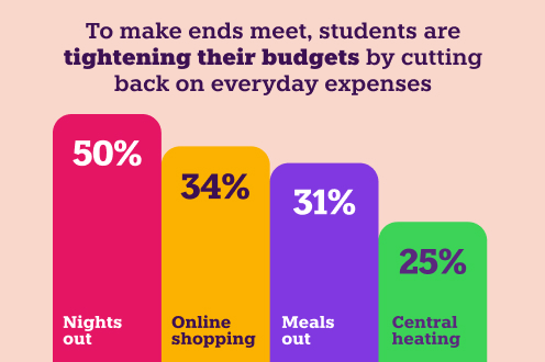 Bar chart showing student budgets